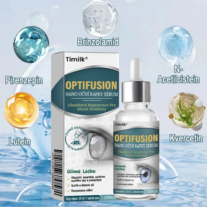 Oční kapky  optifusion nano sérum – nanotechnologie obnovuje jasný zrak, bez brýlí, bez chirurgického zákroku✨