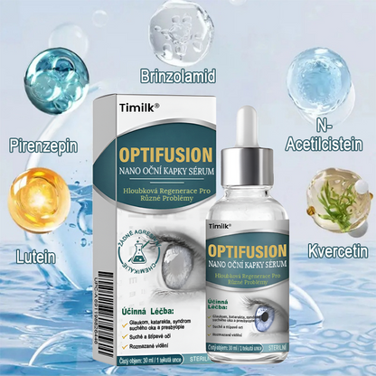 Oční kapky  optifusion nano sérum – nanotechnologie obnovuje jasný zrak, bez brýlí, bez chirurgického zákroku✨