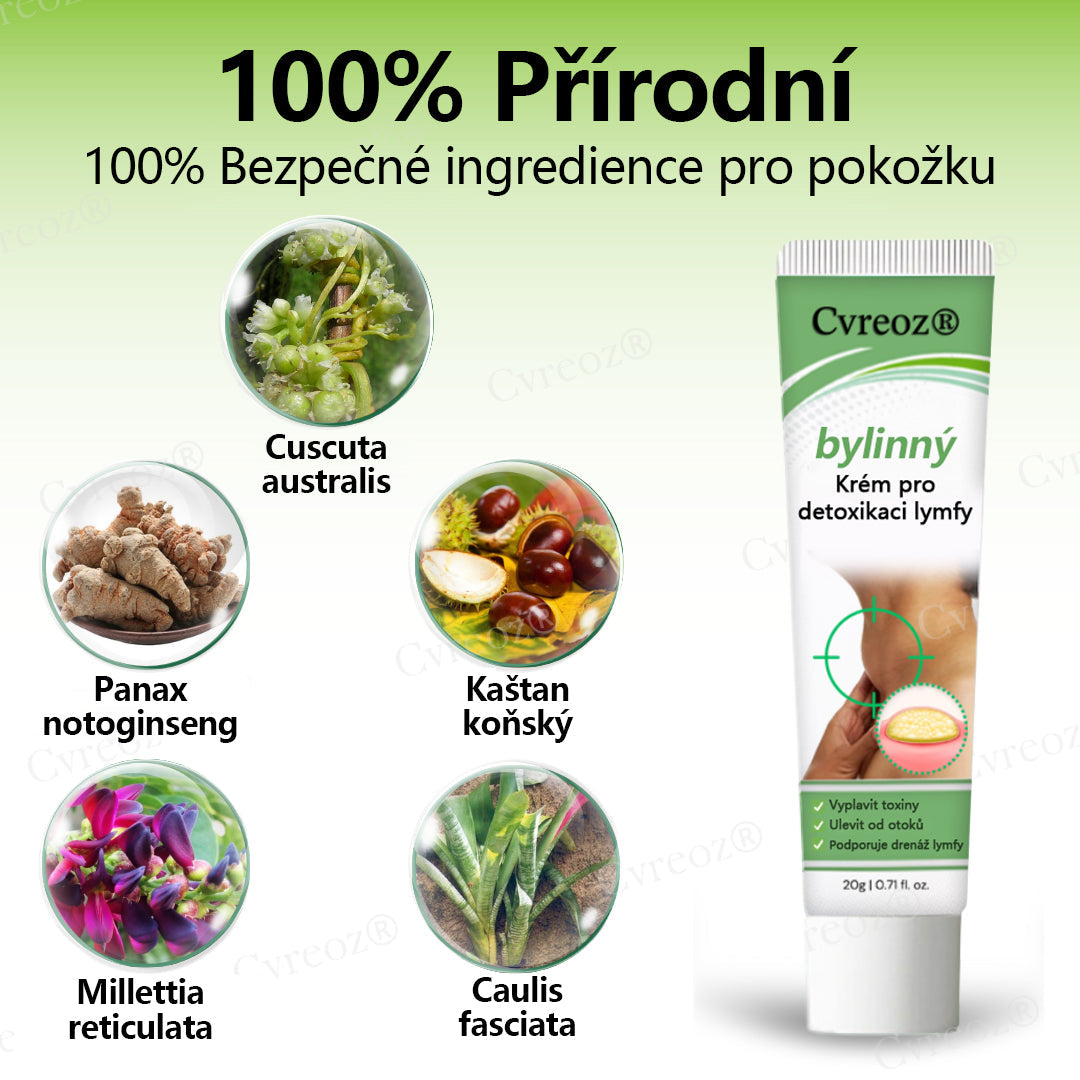 Bylinný lymfatický detoxikační krém Cvreoz®💫